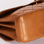 Chanel Jumbo Double Sided Classic Flap Light Brown Lambskin 2001 24K GP