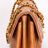 Chanel Jumbo Double Sided Classic Flap Light Brown Lambskin 2001 24K GP