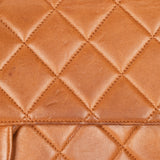 Chanel Jumbo Double Sided Classic Flap Light Brown Lambskin 2001 24K GP