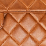 Chanel Jumbo Double Sided Classic Flap Light Brown Lambskin 2001 24K GP