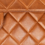Chanel Jumbo Double Sided Classic Flap Light Brown Lambskin 2001 24K GP