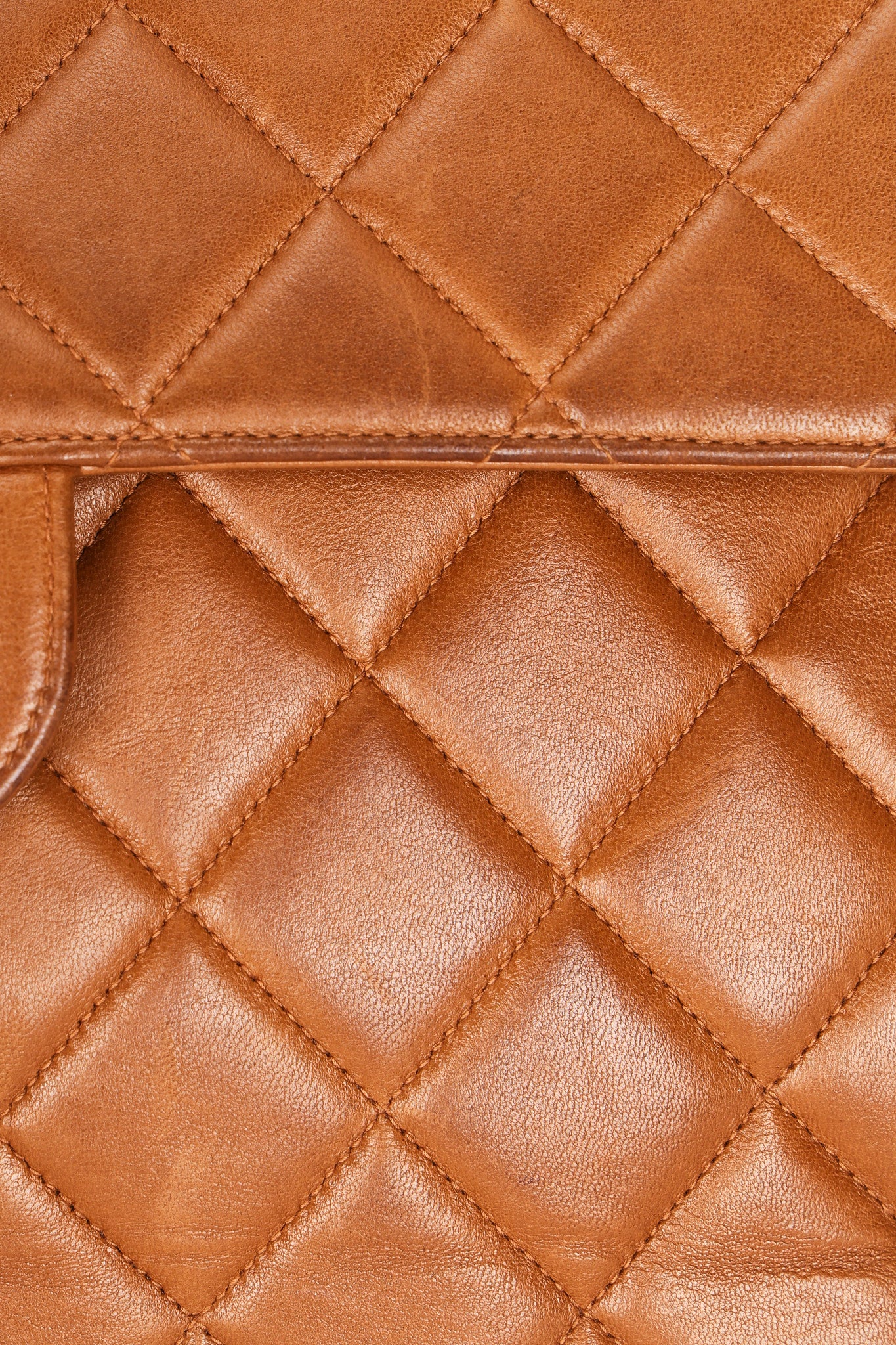 Chanel Jumbo Double Sided Classic Flap Light Brown Lambskin 2001 24K GP