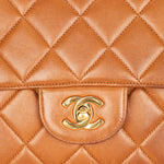 Chanel Jumbo Double Sided Classic Flap Light Brown Lambskin 2001 24K GP