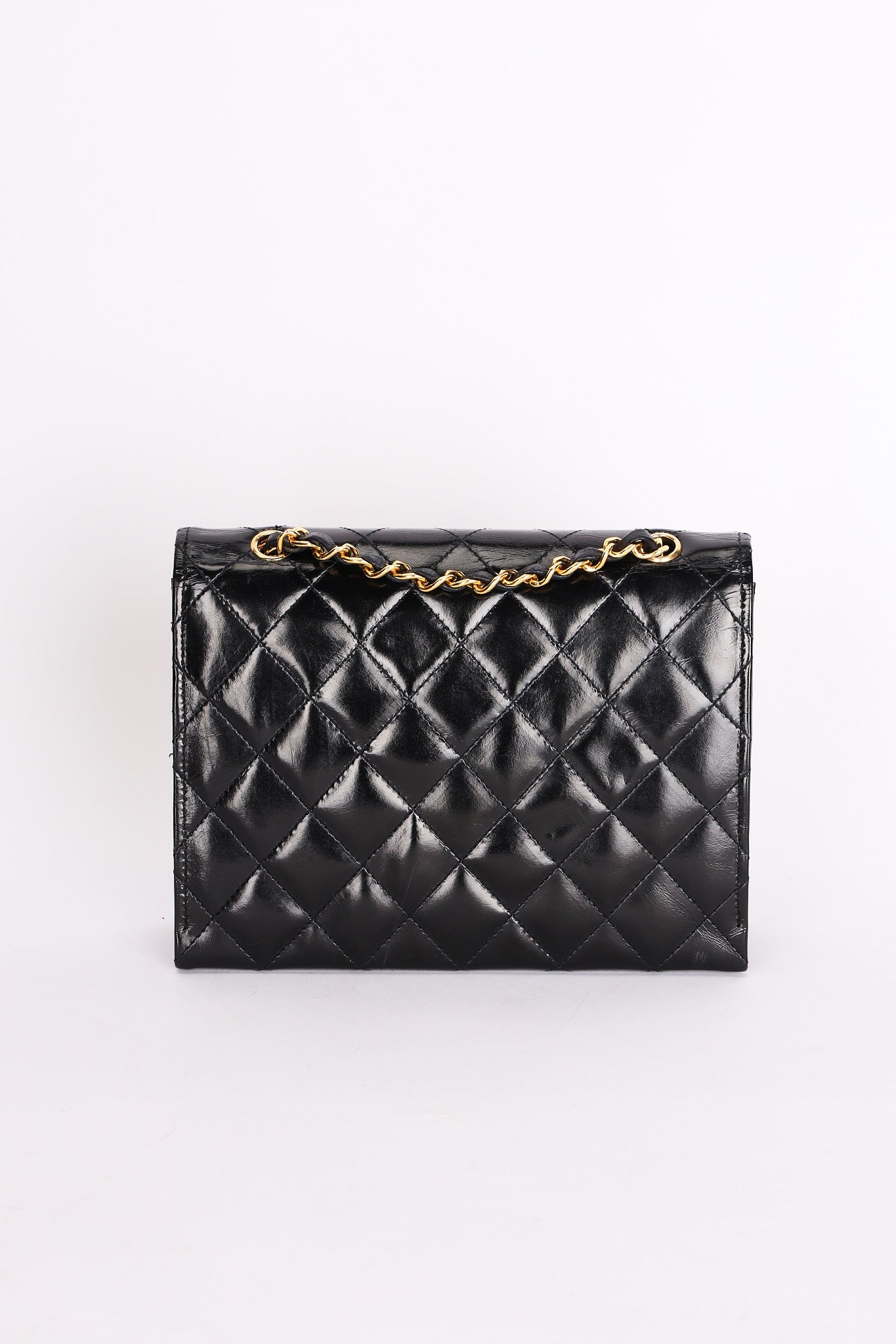 Chanel XL CC Envelope Flap Black Brushed Calfskin 24K GP