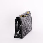 Chanel XL CC Envelope Flap Black Brushed Calfskin 24K GP