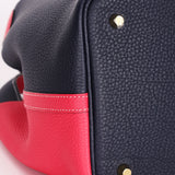 Hermès Casque Picotin 22 Rose Extreme and Bleu Nuit Taurillon Clemence GHW