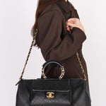 Chanel In The Loop Bowing Bag Black Caviar AGHW