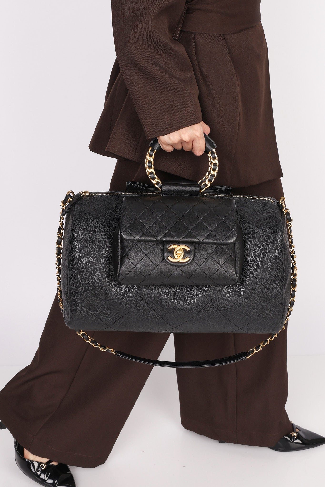 Chanel In The Loop Bowing Bag Black Caviar AGHW