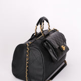 Chanel In The Loop Bowling Bag Black Caviar 2020 AGHW