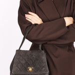 Chanel Kelly Top Handle Grey Suede 24K GP