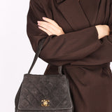 Chanel Kelly Top Handle Grey Suede 24K GP