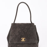 Chanel Kelly Top Handle Grey Suede 24K GP
