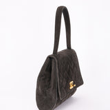 Chanel Kelly Top Handle Grey Suede 24K GP