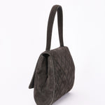 Chanel Kelly Top Handle Grey Suede 24K GP