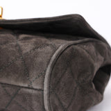 Chanel Kelly Top Handle Grey Suede 24K GP