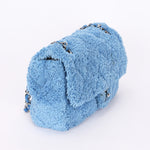 Chanel By the Sea Coco Beach Single Flap Blue Terrycloth SHW