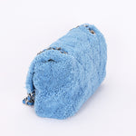 Chanel By the Sea Coco Beach Single Flap Blue Terrycloth SHW