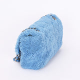 Chanel By the Sea Coco Beach Single Flap Blue Terrycloth SHW