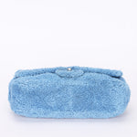 Chanel By the Sea Coco Beach Single Flap Blue Terrycloth SHW