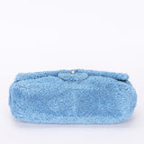 Chanel By the Sea Coco Beach Single Flap Blue Terrycloth SHW