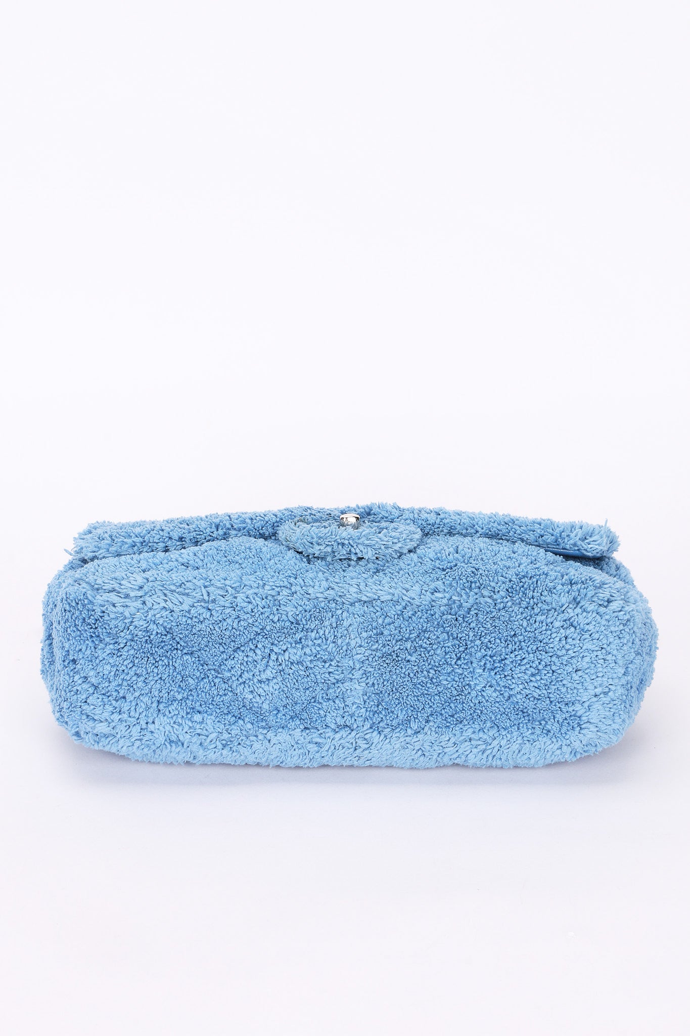 Chanel By the Sea Coco Beach Single Flap Blue Terrycloth SHW