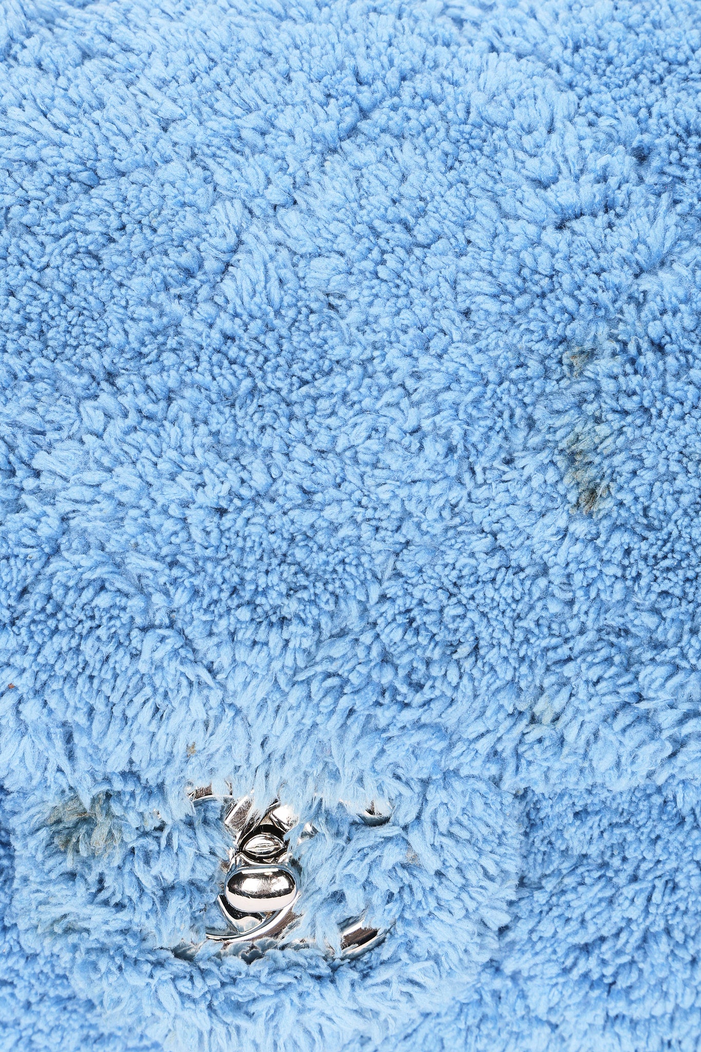 Chanel By the Sea Coco Beach Single Flap Blue Terrycloth SHW