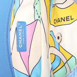 Chanel By the Sea Coco Beach Single Flap Blue Terrycloth SHW
