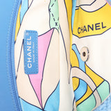 Chanel By the Sea Coco Beach Single Flap Blue Terrycloth SHW