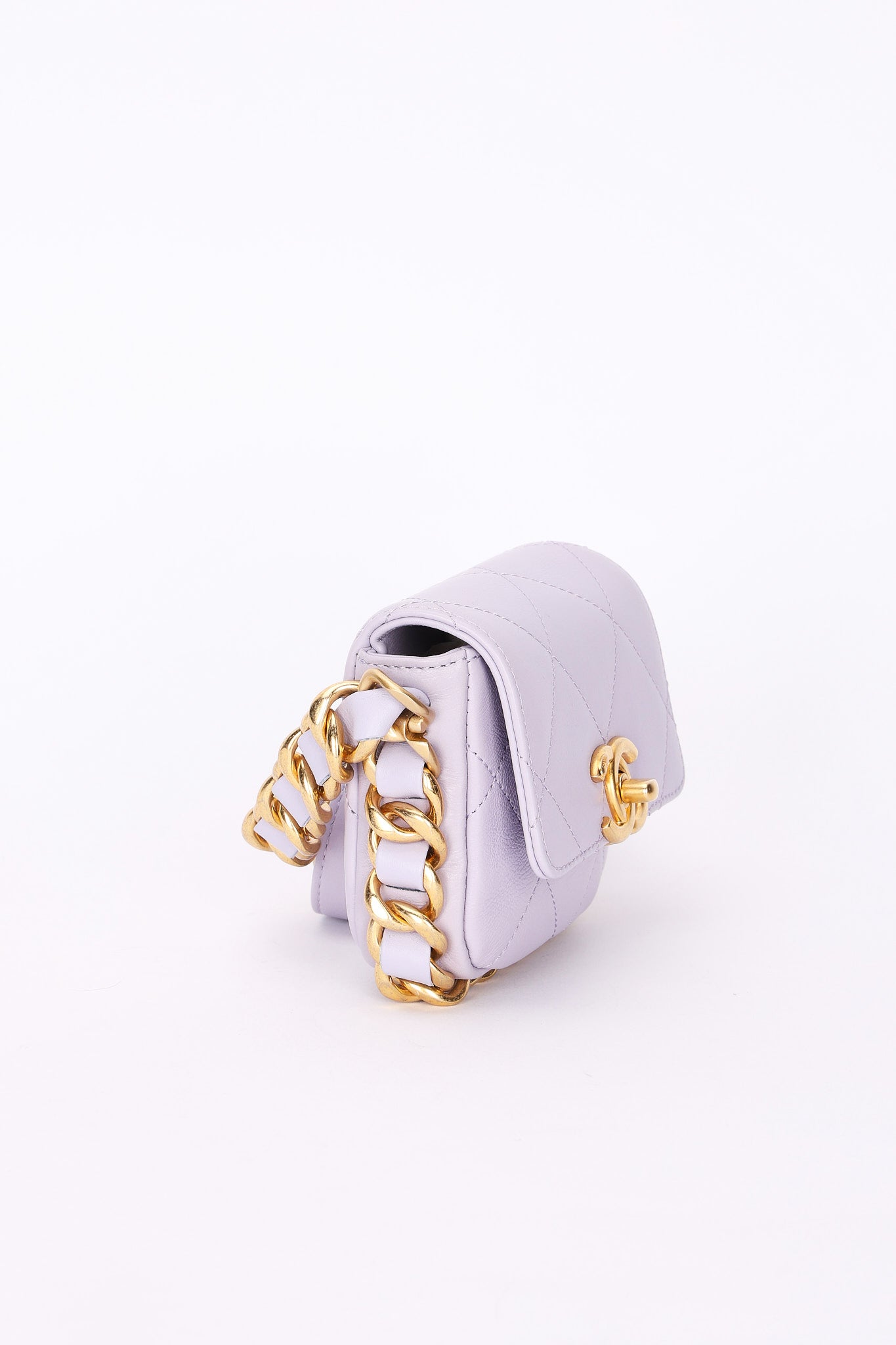 Chanel Mini Framing Chain Flap Lilac Calfskin AGHW