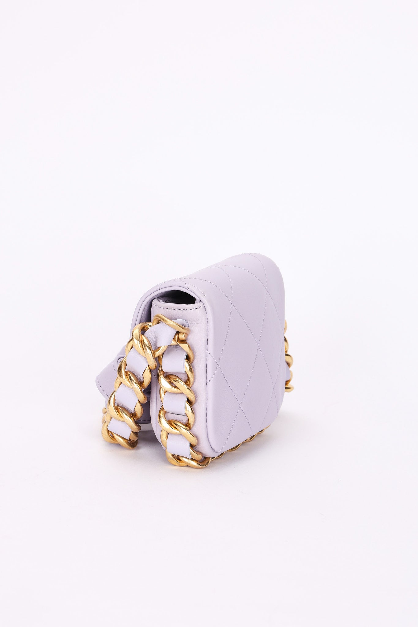 Chanel Mini Framing Chain Flap Lilac Calfskin AGHW