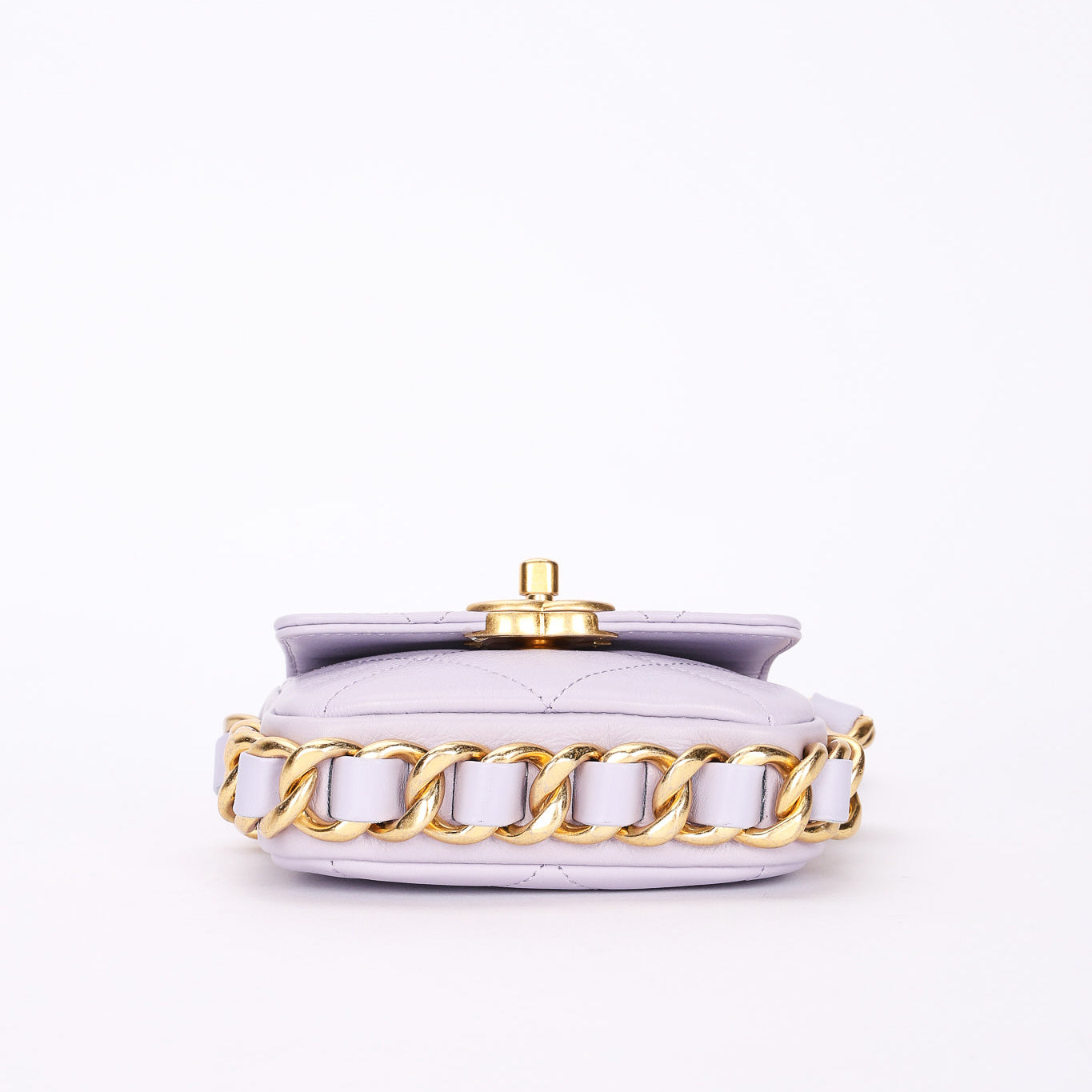 Chanel Mini Framing Chain Flap Lilac Calfskin AGHW