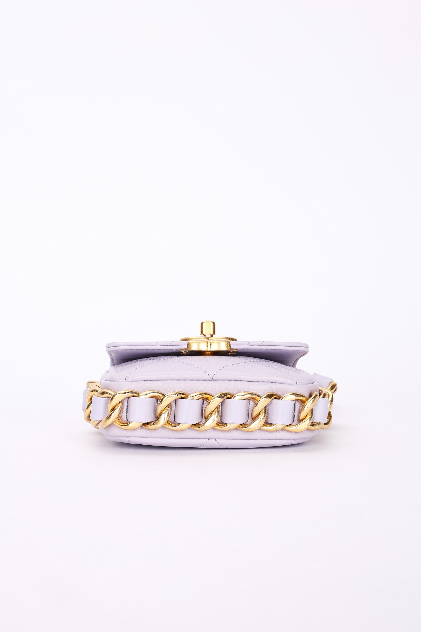 Chanel Mini Framing Chain Flap Lilac Calfskin AGHW