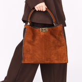Fendi Medium Peekaboo X-Lite Brown Suede