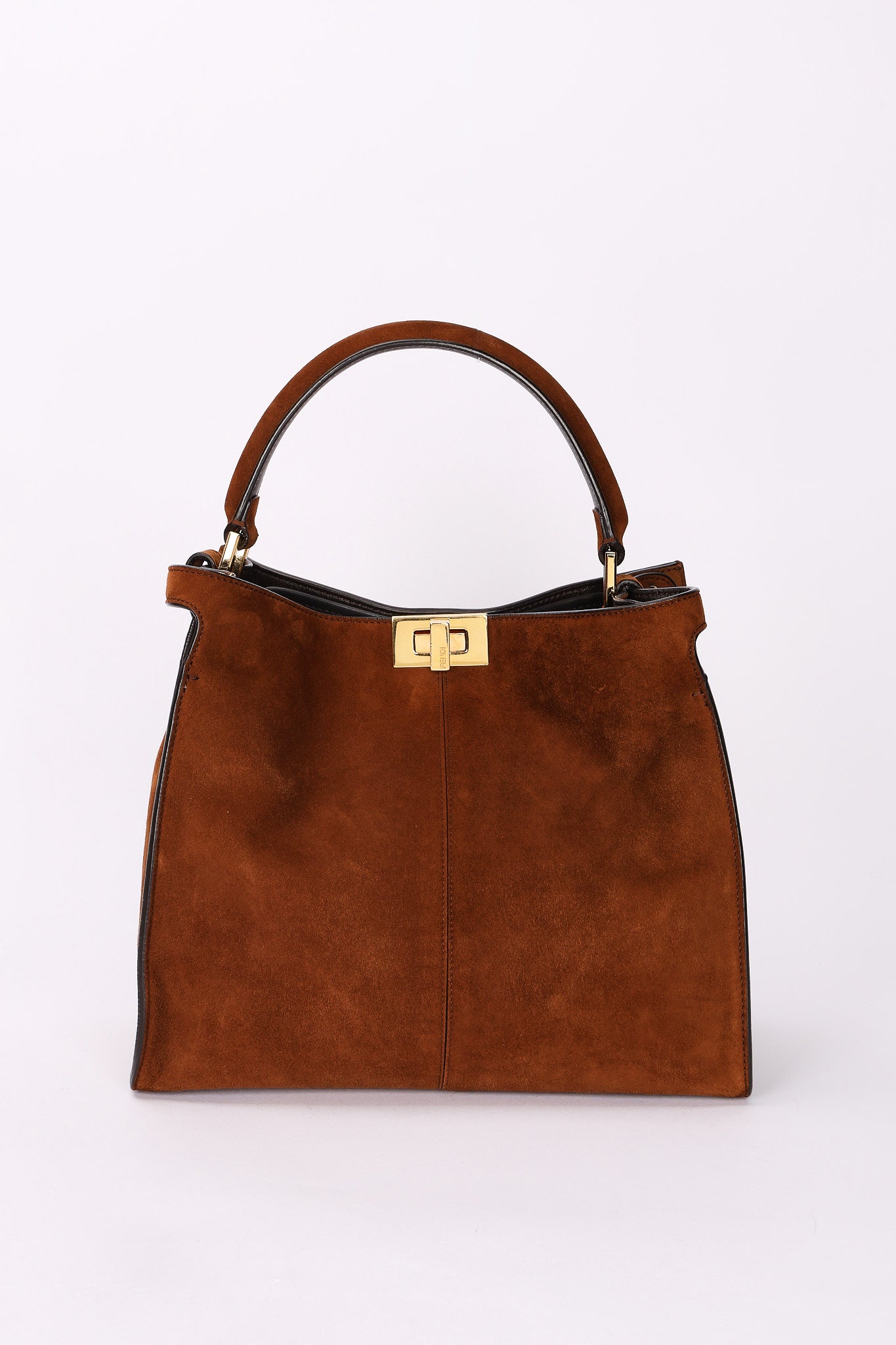 Fendi Medium Peekaboo X-Lite Brown Suede