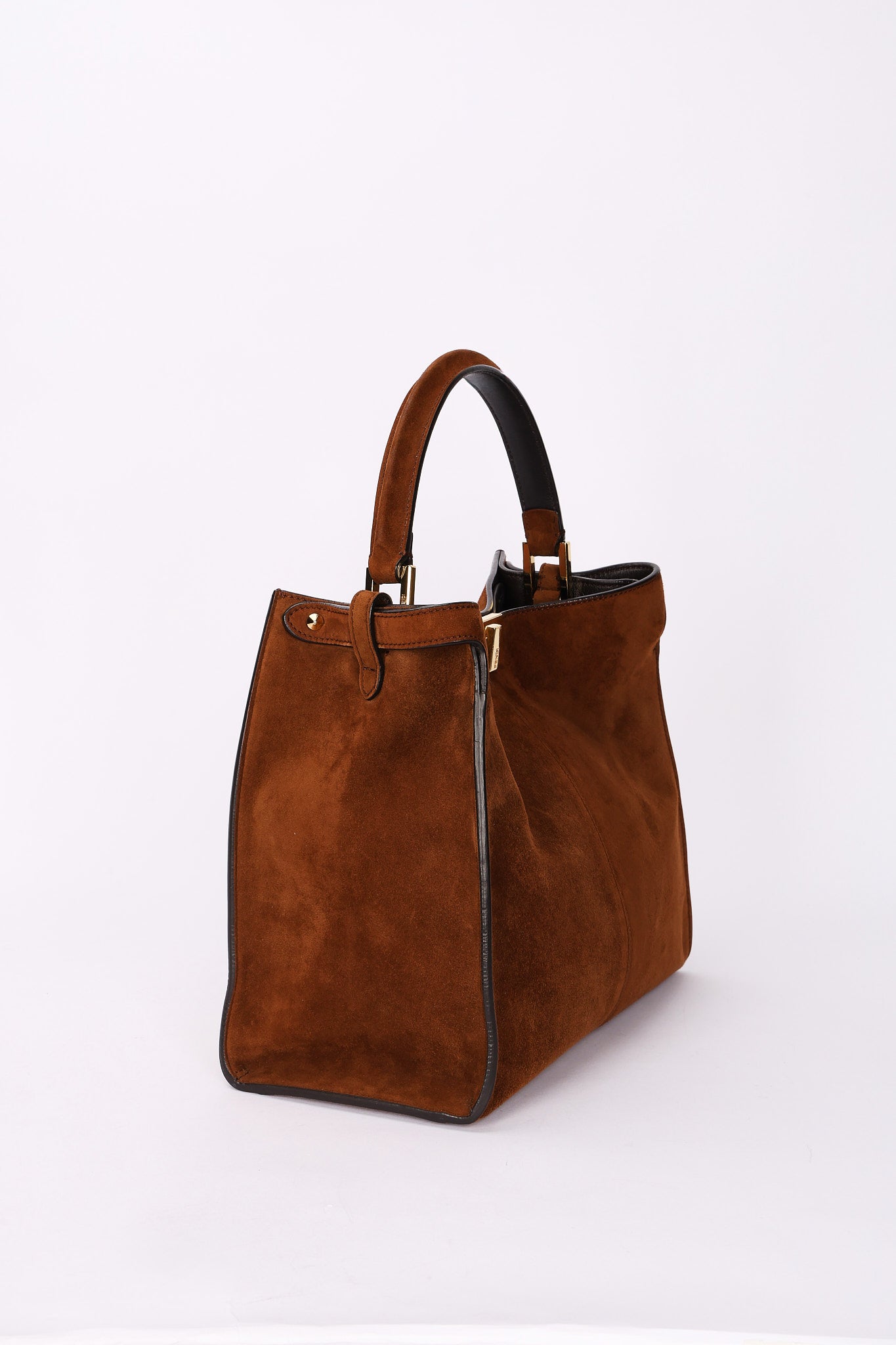 Fendi Medium Peekaboo X-Lite Brown Suede