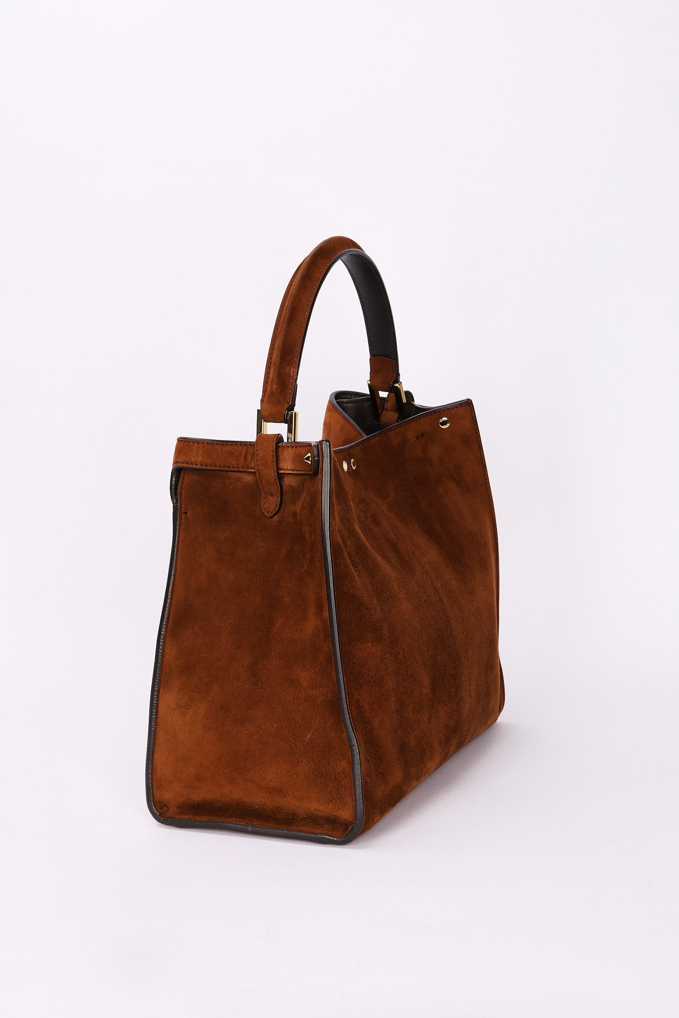 Fendi Medium Peekaboo X-Lite Brown Suede