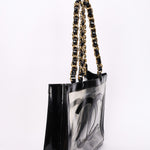 Chanel CC Chunky Chain Tote PVC and Black Patent GHW