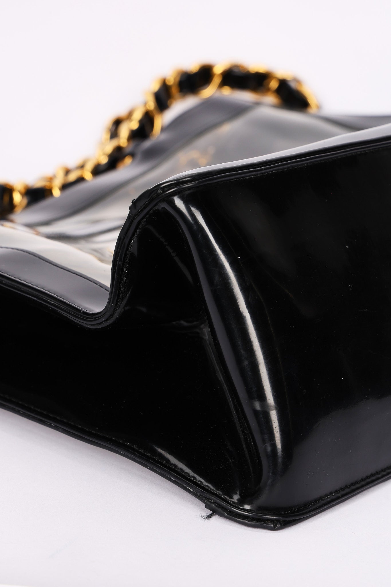 Chanel CC Chunky Chain Tote PVC and Black Patent GHW