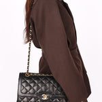Chanel Single Flap Black Lambskin MMHW