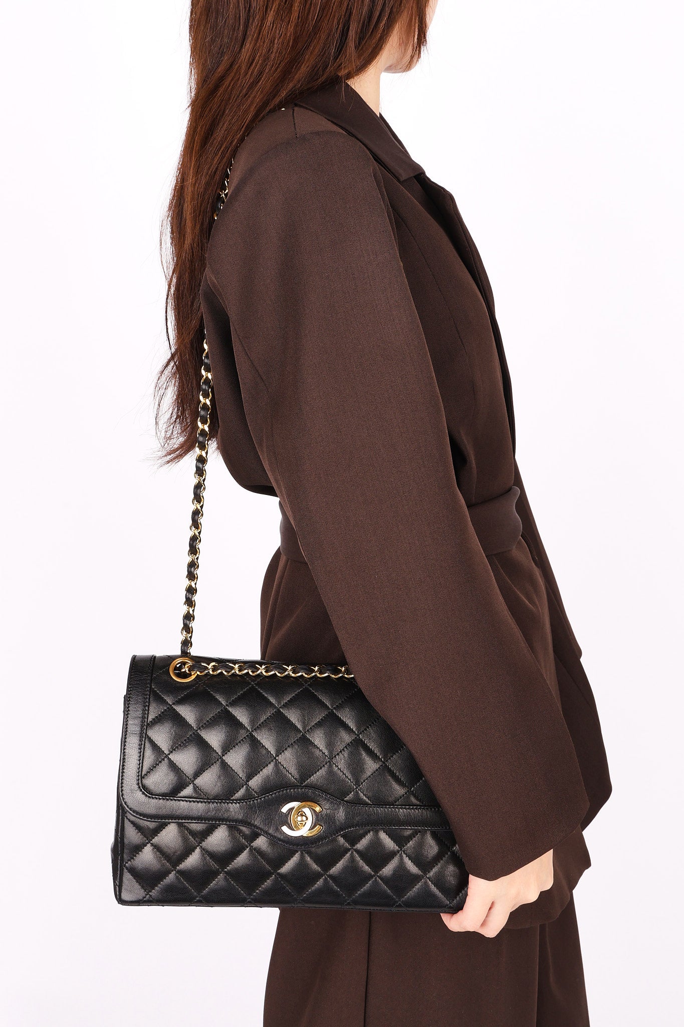 Chanel Single Flap Black Lambskin MMHW