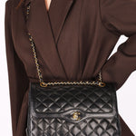 Chanel Single Flap Black Lambskin MMHW
