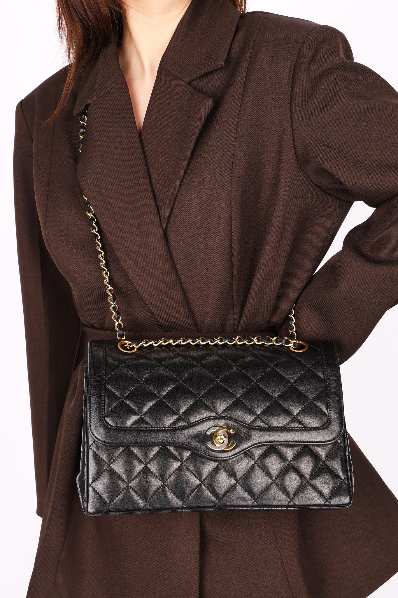 Chanel Single Flap Black Lambskin MMHW