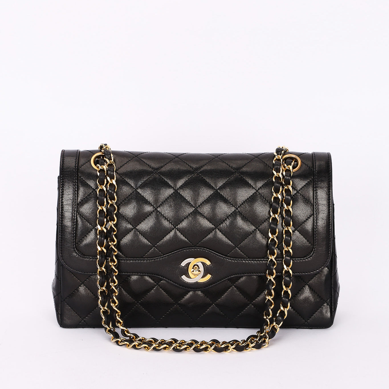 Chanel Single Flap Black Lambskin MMHW