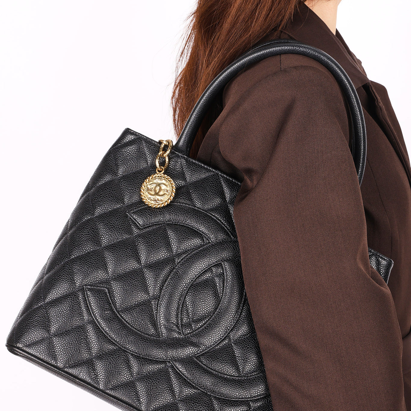 Chanel Timeless Medallion Tote Black Caviar GHW