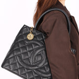 Chanel Timeless Medallion Tote Black Caviar GHW