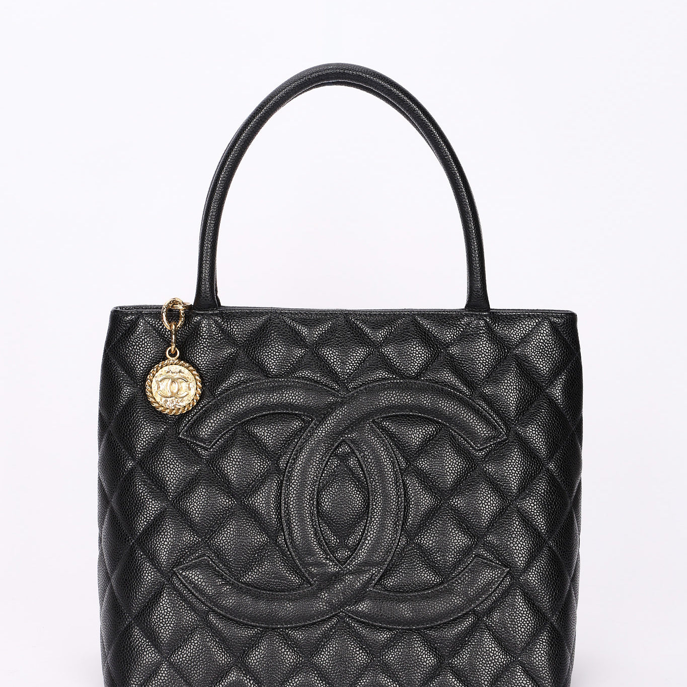 Chanel Timeless Medallion Tote Black Caviar GHW