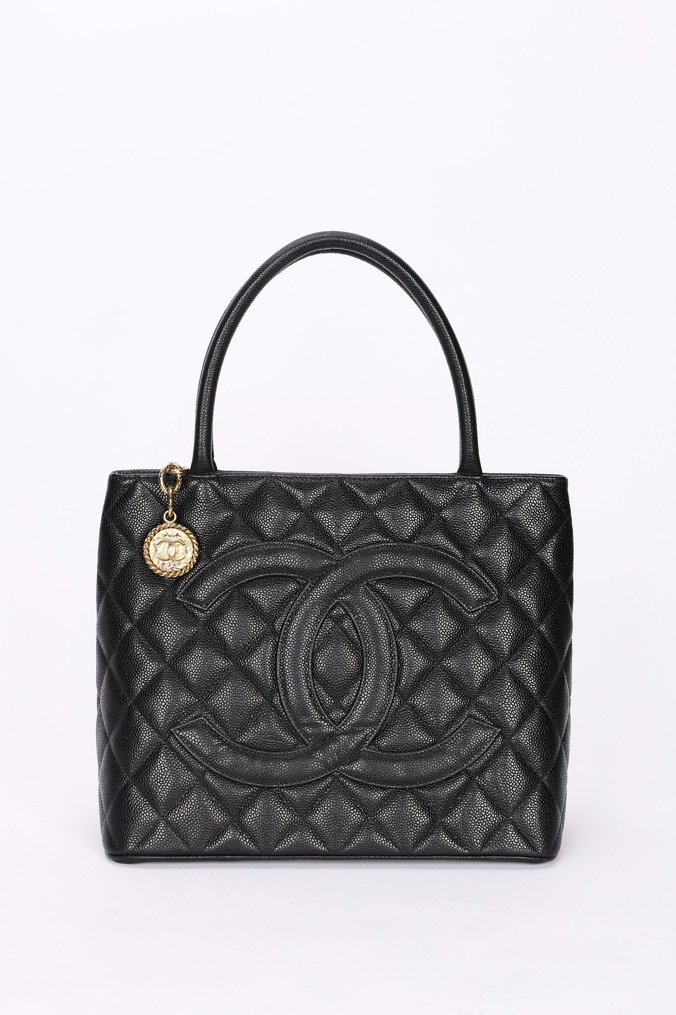 Chanel Timeless Medallion Tote Black Caviar GHW