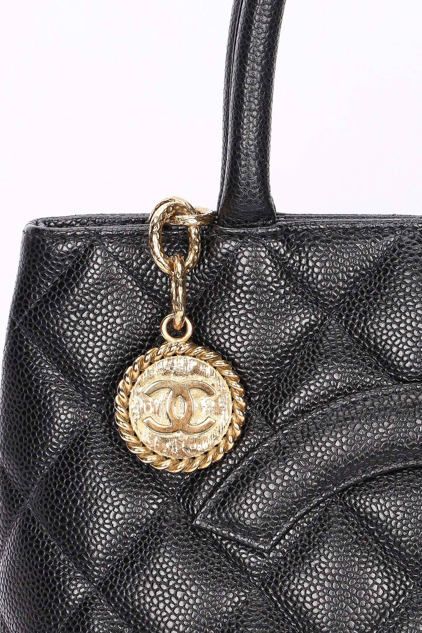 Chanel Timeless Medallion Tote Black Caviar GHW