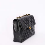 Chanel Jumbo Classic Single Flap Black Caviar 24K GP