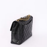 Chanel Jumbo Classic Single Flap Black Caviar 24K GP